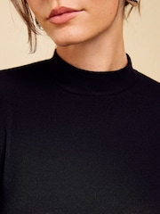 黑色 - Friends Like These Jersey Roll Neck Top - 图片2 / 5