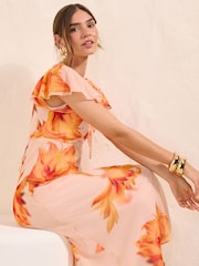 Friends Like These Ivory Polka Dot Metallic Short Sleeve Midi Dress - Image 3 of 4