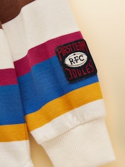 Joules Boys' Rugby Club Multi Stripe Long Sleeve Rugby Shirt - Image 6 of 8