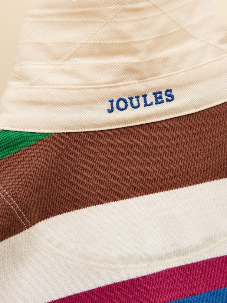Joules Boys' Rugby Club Multi Stripe Long Sleeve Rugby Shirt - Image 8 of 8 Joules Boys' Rugby Club Multi Stripe Long Sleeve Rugby Shirt - Image 8 of 8