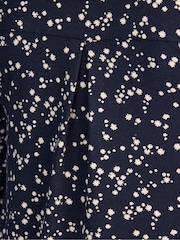 Live Unlimited Blue Navy Ditsy Print Nehru Collar Tunic - Image 7 of 8