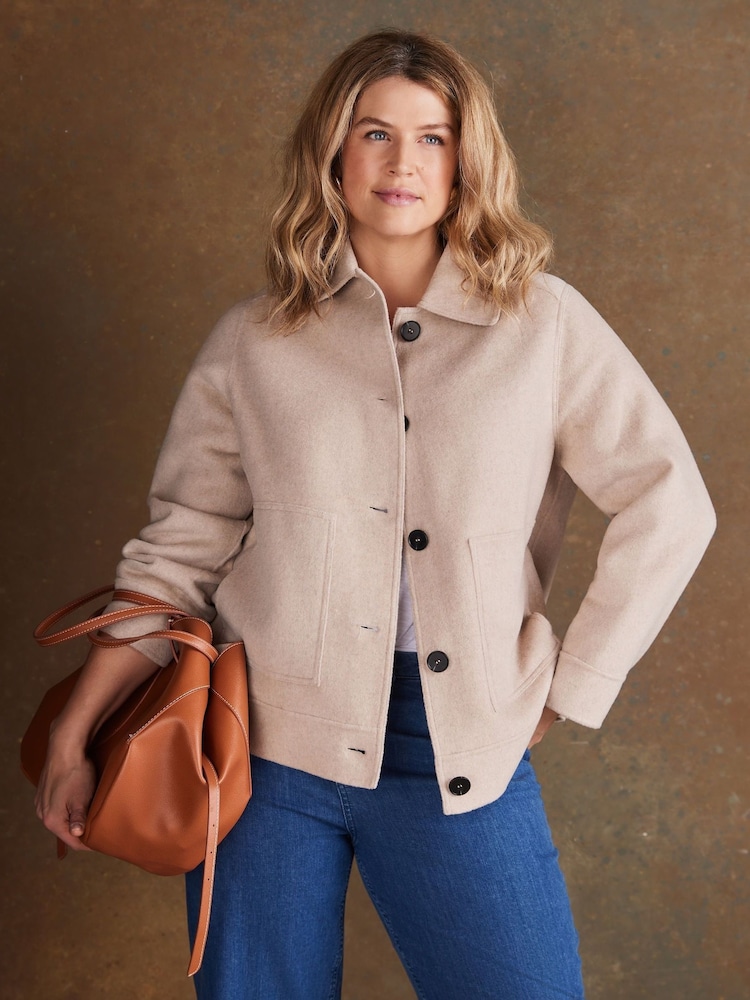 Live Unlimited Natural Short Double Face Jacket - Image 5 of 5 Live Unlimited Natural Short Double Face Jacket - Image 5 of 5