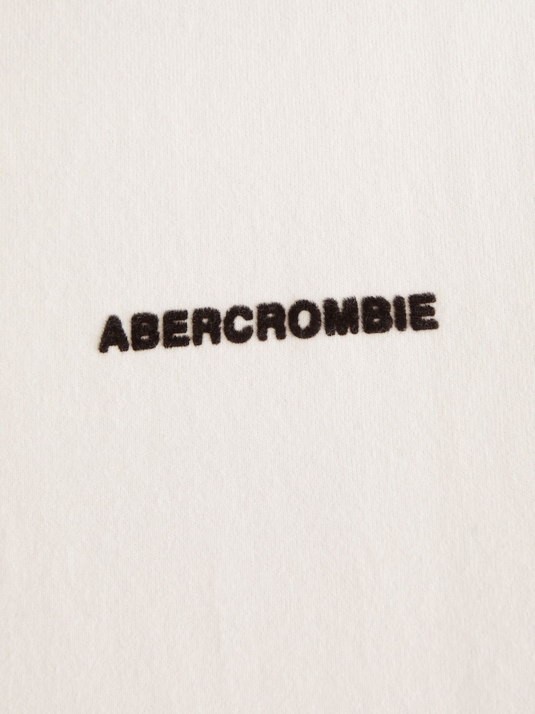 Abercrombie & Fitch White Premium Heavyweight 2.0 Logo T-Shirt - Image 3 of 3