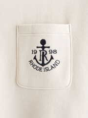 Abercrombie & Fitch Cream Graphic Half Zip Collar Jumper - Image 2 of 2