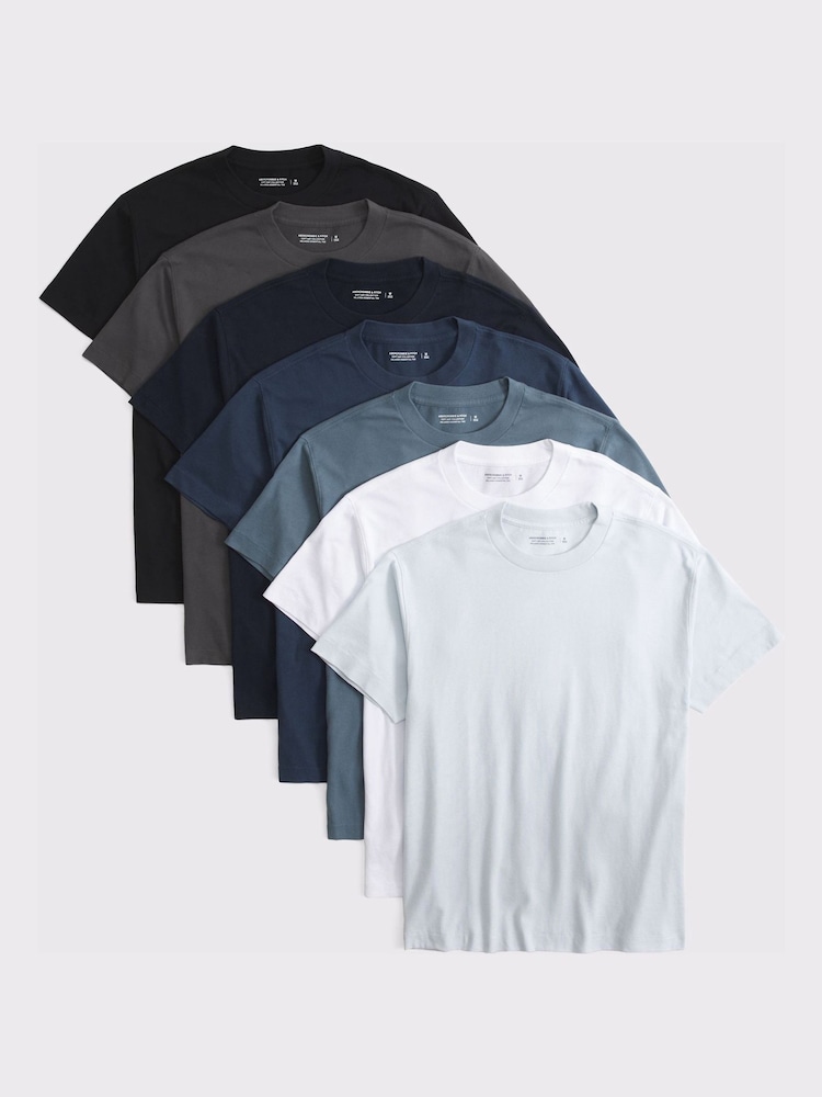 Abercrombie & Fitch Relaxed Essential T-Shirts 7 Pack - صورة 1 من 1