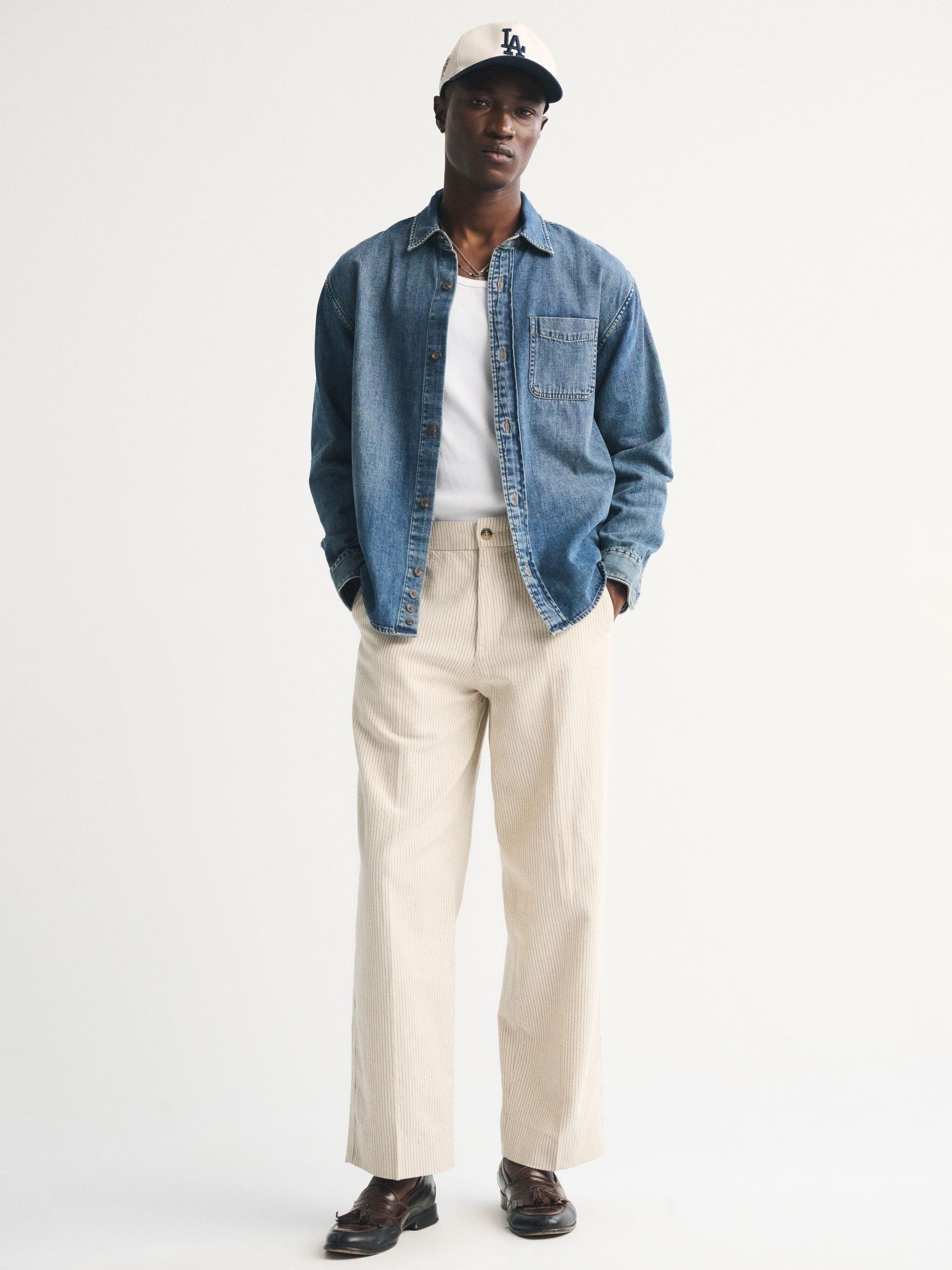Next：日本 Abercrombie & Fitch 長袖デニムシャツ from Next Japan