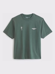 Abercrombie & Fitch Green Graphic Crew Neck Short Sleeve T-Shirt - Image 1 of 3