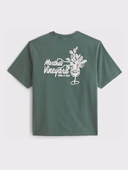 Abercrombie & Fitch Green Graphic Crew Neck Short Sleeve T-Shirt - Image 2 of 3
