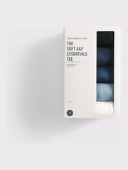 Abercrombie & Fitch Blue Classic Short Sleeve Crew Neck T-Shirts 5 Pack - Image 3 of 3