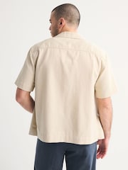 Krem boja - Abercrombie & Fitch Short Sleeve Resort Shirt - Slika 4 od 8