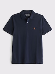 Abercrombie & Fitch Light Blue Icon Collar Neck Short Sleeve Polo Shirt - Image 1 of 1