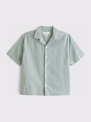 Abercrombie & Fitch Green Short Sleeve Resort Shirt - Image 5 of 5