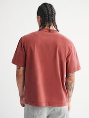 Abercrombie & Fitch Red Logo Short Sleeve Crew Neck T-Shirt - Image 7 of 9