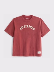 Abercrombie & Fitch Red Logo Short Sleeve Crew Neck T-Shirt - Image 8 of 9