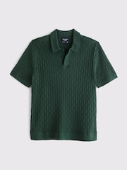 Abercrombie & Fitch Green Short Sleeve Sweater Polo Shirt - Image 1 of 3