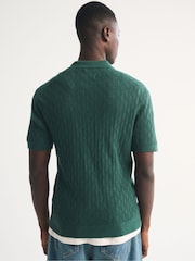 Abercrombie & Fitch Green Short Sleeve Sweater Polo Shirt - Image 2 of 3
