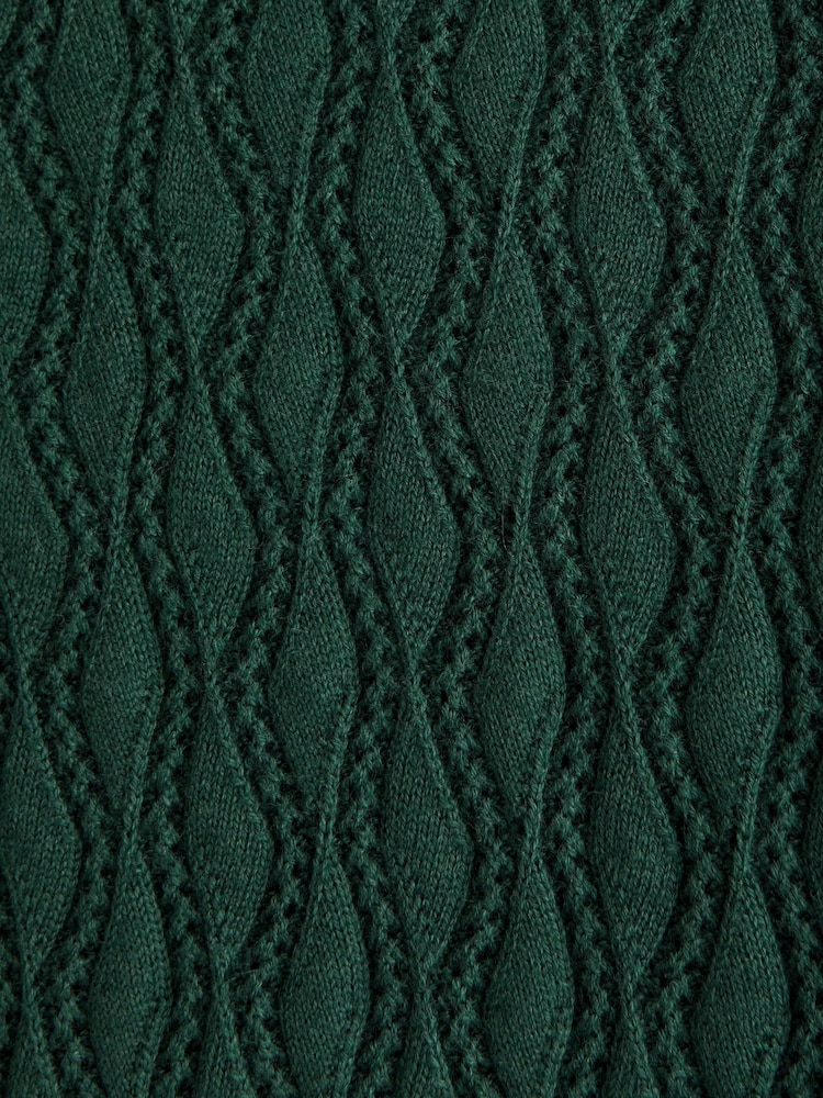 Abercrombie & Fitch Green Short Sleeve Sweater Polo Shirt - Image 3 of 3