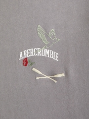 Abercrombie & Fitch Grey Logo Crew Neck Short Sleeve T-Shirt - Image 2 of 2