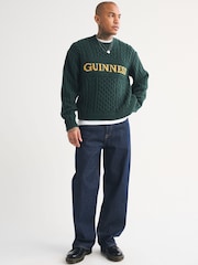 Abercrombie & Fitch Green Guinness Logo Crew Neck Jumper - Image 1 of 6