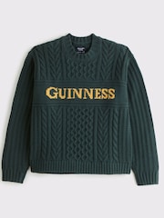 Abercrombie & Fitch Green Guinness Logo Crew Neck Jumper - Image 5 of 6