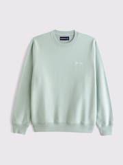 Abercrombie & Fitch Green Logo Crew Neck Sweatshirt - Image 1 of 2