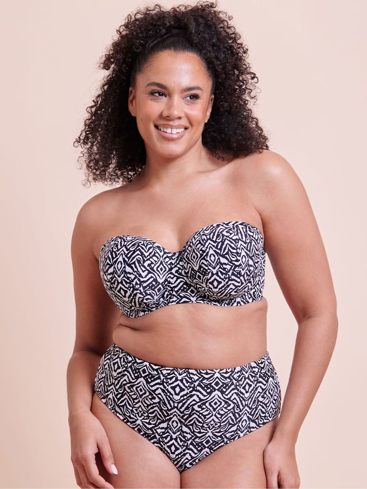 Curvy Kate Wild Horizon Bandeau Strapless Multiway Schwarz Bikini Top - Bild 2 von 6