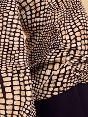 Friends Like These Brown V-Neck Lace Trim Top - Image 5 of 6