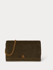 Lauren Ralph Lauren Green Adair II Suede Chain Strap "Crossbody" Clutch Bag - Image 1 of 5