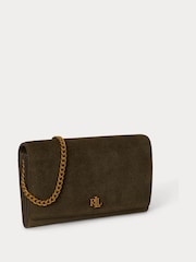 Lauren Ralph Lauren Green Adair II Suede Chain Strap "Crossbody" Clutch Bag - Image 3 of 5