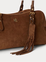 Lauren Ralph Lauren Brown Marcy Large Suede East West Tote Bag - Image 5 of 5