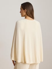 Lauren Ralph Lauren Cream Modal and Silk Blend Cape Sweater - Image 6 of 9