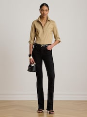Lauren Ralph Lauren Natural Cotton Slim Fit Shirt with Small Logo - Image 2 of 5