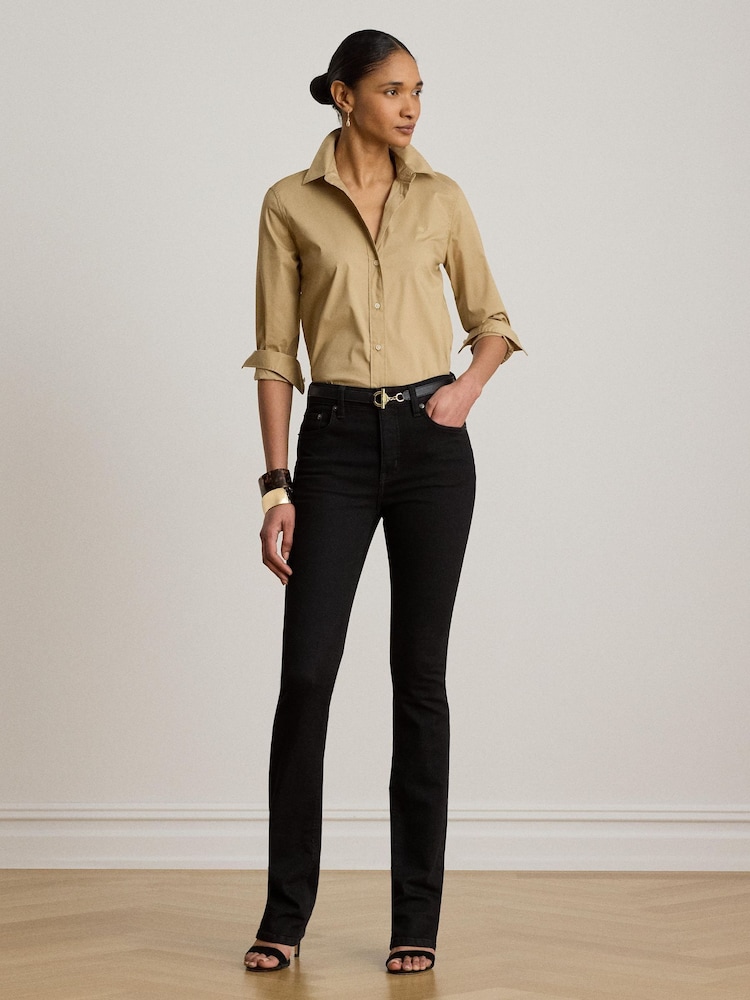 Lauren Ralph Lauren Natural Cotton Slim Fit Shirt with Small Logo - Image 5 of 5 Lauren Ralph Lauren Natural Cotton Slim Fit Shirt with Small Logo - Image 5 of 5