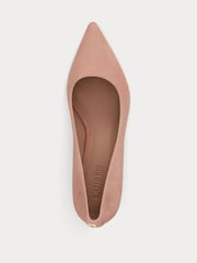 Lauren Ralph Lauren Pink Adrienne Suede Kitten Heel Point Toe Pump - Image 3 of 4