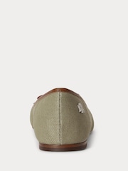 Lauren Ralph Lauren Green Jayna Leather Flats - Image 3 of 4