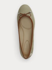 Lauren Ralph Lauren Green Jayna Leather Flats - Image 4 of 4