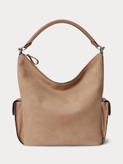 Lauren Ralph Lauren Natural Blaike Suede Large Slouchy Shoulder Bag - Image 1 of 5