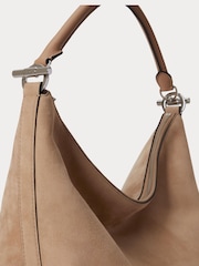 Lauren Ralph Lauren Natural Blaike Suede Large Slouchy Shoulder Bag - Image 5 of 5