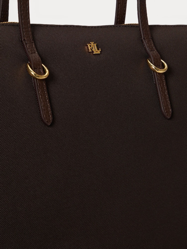 Lauren Ralph Lauren Brown Keaton Medium Nylon Tote Bag - Image 5 of 5