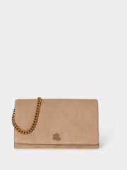 Lauren Ralph Lauren Natural Adair II Suede Chain Strap Cross-Body Clutch Bag - Image 1 of 6