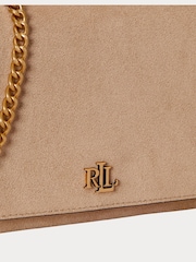 Lauren Ralph Lauren Natural Adair II Suede Chain Strap Cross-Body Clutch Bag - Image 6 of 6