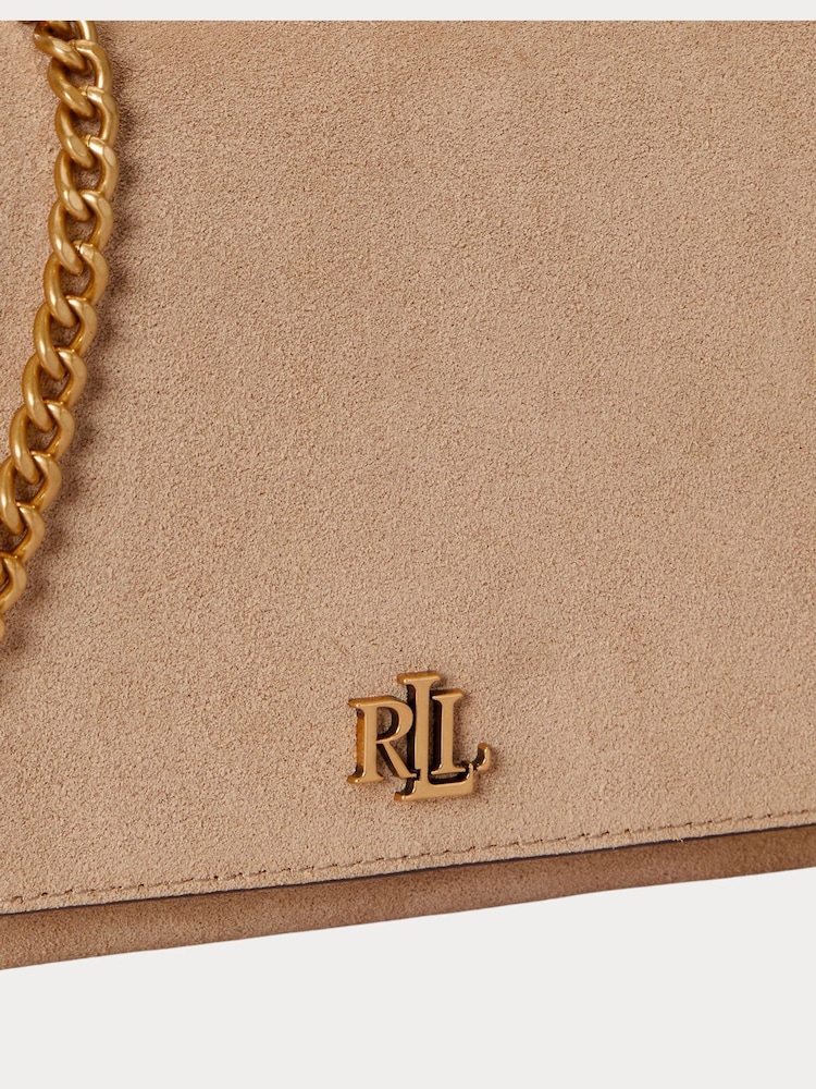 Lauren Ralph Lauren Natural Adair II Suede Chain Strap Cross-Body Clutch Bag - Image 6 of 6 Lauren Ralph Lauren Natural Adair II Suede Chain Strap Cross-Body Clutch Bag - Image 6 of 6