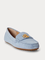 Lauren Ralph Lauren Blue Barnsbury Suede Driving Loafers - Image 2 of 4