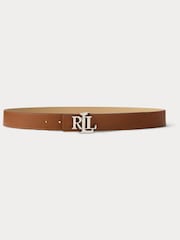 Lauren Ralph Lauren White Medium Reversible Pebbled Leather Belt - 3cm - Image 2 of 2