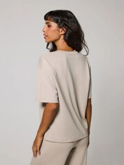 LOVALL Natural Tall Soft Touch Wide Leg Lounge Set - Image 2 of 6