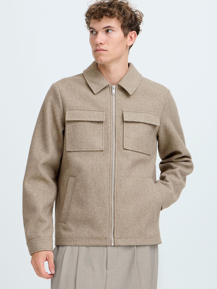 Casual Friday Brown MOBERG Soft Touch Smart Jacket - Image 1 of 8