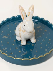 FatFace White Halloween Hare Ceramic Trinket Dish - Image 2 of 3