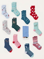 FatFace Multi 12 Days of Socks Christmas Advent Calender - Image 3 of 3