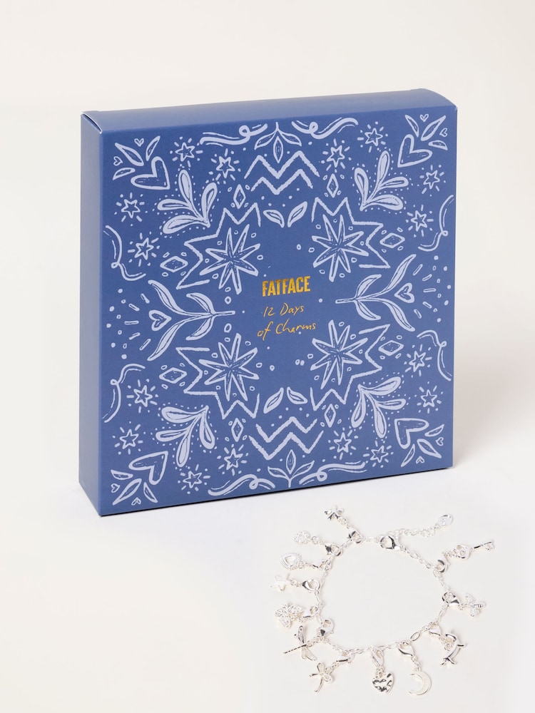 FatFace Silver Tone Charm Bracelet Advent Calendar - Image 1 of 3 FatFace Silver Tone Charm Bracelet Advent Calendar - Image 1 of 3