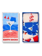 Happy Socks White Cin Cin Socks 3 Pack - Image 2 of 6